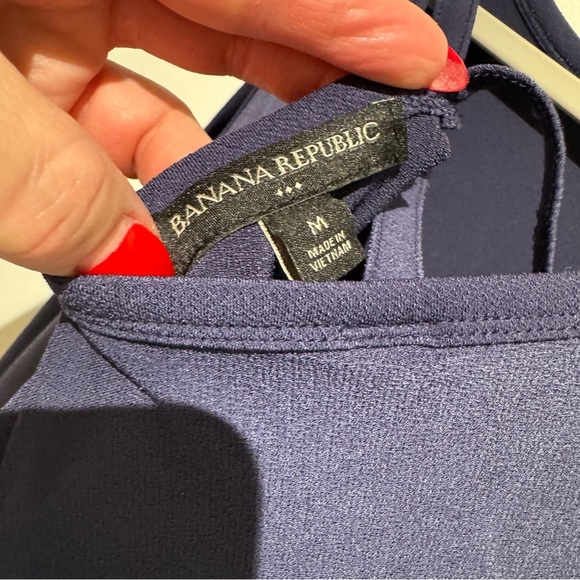 Banana Republic Factory Deep Blue Maxi Dress. Size Medium - Picture 2 of 8